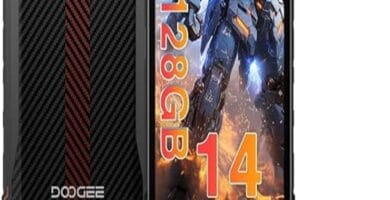 Alt text: "DOOGEE Blade 10 Rugged Phone displayed against a dramatic background, highlighting its robust design and durability. The phone is shown with a textured, impact-resistant casing, emphasizing its ruggedness and suitability for challenging environments."