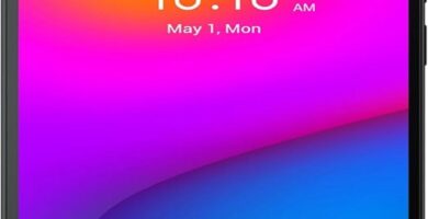 The image shows the TCL ION V, a sleek and budget-friendly smartphone, set against a modern, minimalist background. The phone is displayed prominently, showcasing its large, vibrant screen with minimal bezels. Its slim profile and stylish design are evident,
