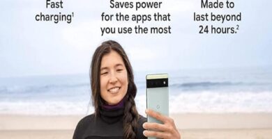 The image is not visible to me, but I can help you create an example of alternative text based on your description. Here it is: "Promotional image for the Google Pixel 6, showcasing its sleek design. The phone is highlighted against a