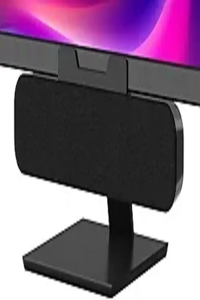The image features OGUPGX Computer Speakers placed stylishly against a minimalistic backdrop. The sleek speakers boast a modern design with a black finish and subtle LED accents, highlighting their advanced audio capabilities. The text "Revolutionize Your Audio with OGUP