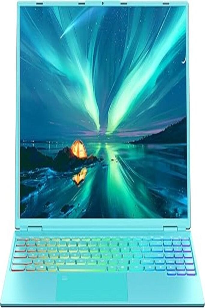 The image likely features a sleek and modern Nmybwo 16" laptop. Its design emphasizes a combination of power and style, with a high-resolution display and a minimalist, streamlined chassis. The laptop might be showcased in various angles to highlight its