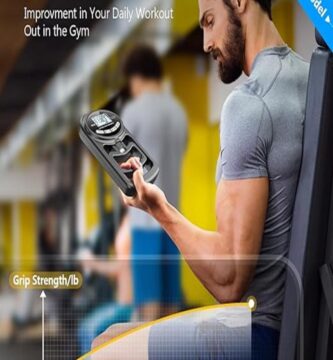 Hand squeezing HICHOR Dynamometer showcasing grip strength measurement display.