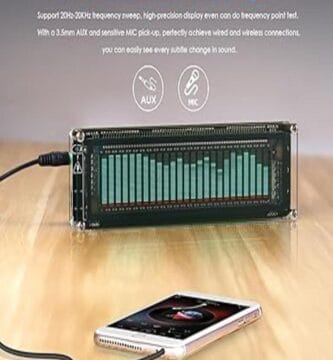 Image of Nobsound AK2515 with sleek design and audio controls visible.