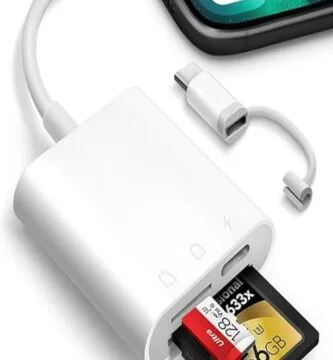 Oyuiasle SD Card Reader beside "10 Must-Have Features" title on a vibrant background.