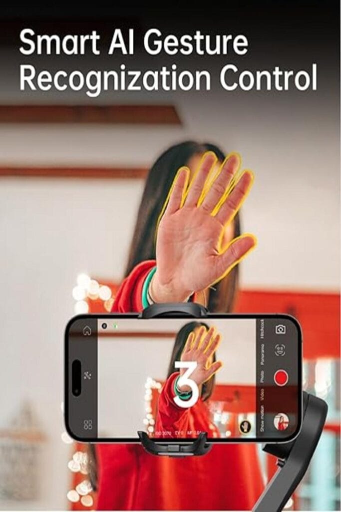 "AOCHUAN Smart XE Gimbal showcasing 8 innovative features in a sleek, modern design."