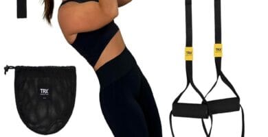 Image of TRX GO product with text "8 Reasons TRX GO Revolutionizes Fitness" on blue background.