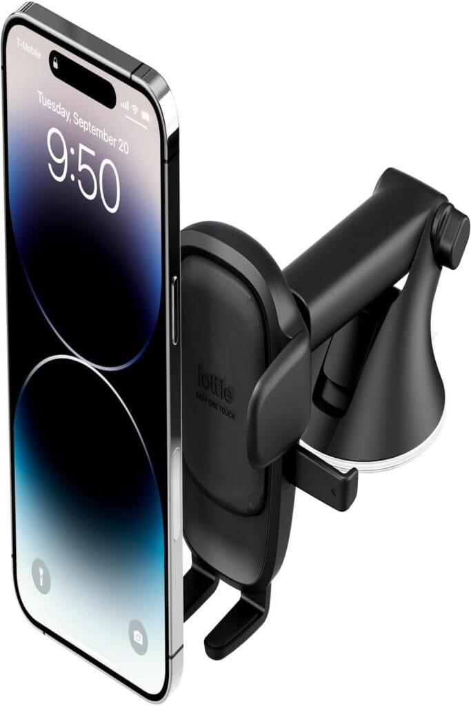 Image of iOttie Easy One Touch 6 car mount; essential for secure and easy phone access.
