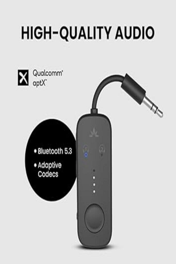 Image of Avantree Relay, a wireless in-flight audio adapter.