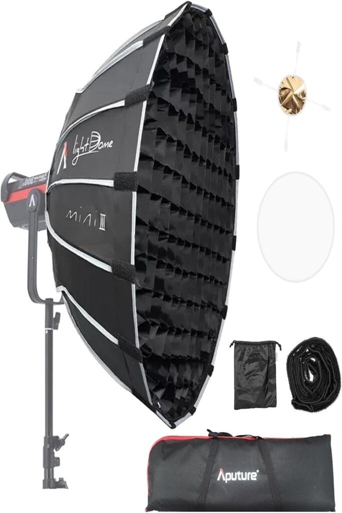 Aputure Light Dome Mini III with 8 innovative features on display.