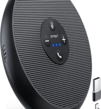Image of EMEET M1A showcasing features to enhance virtual meetings.