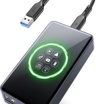 Wireless adapter enhancing in-car entertainment with seamless connectivity and convenience.