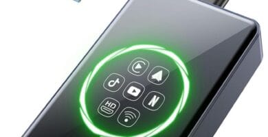 Wireless adapter enhancing in-car entertainment with seamless connectivity and convenience.