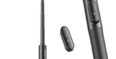 Image of Sensyne 60" Tripod with adjustable legs and smartphone holder.