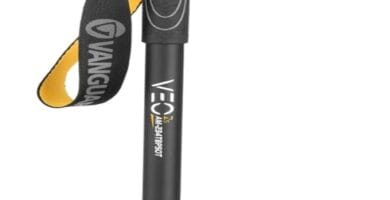 "Vanguard Monopod with 12 game-changing features highlighted against a white background."