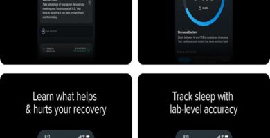 Black WHOOP 4.0 fitness tracker on a wrist, highlighting health tracking features.
