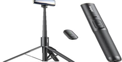 "60" Sensyne phone tripod boosting photography with stability and flexibility."