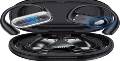Promotional image for EUQQ Open Ear Earbuds highlighting features for active lifestyles.
