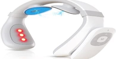 FORTHiQ Neck TENS Massager for quick pain relief with 10 compelling benefits displayed.