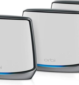 "Netgear Orbi RBK853 WiFi System box with bold product name and features highlighted."