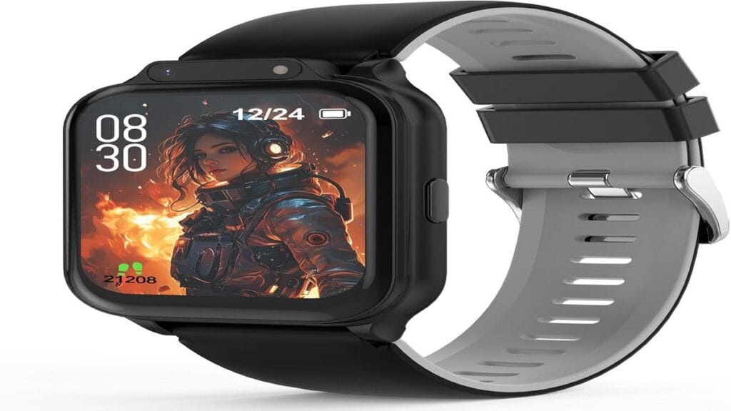 Colorful kids' smartwatch with engaging features; a must-have for young tech enthusiasts.