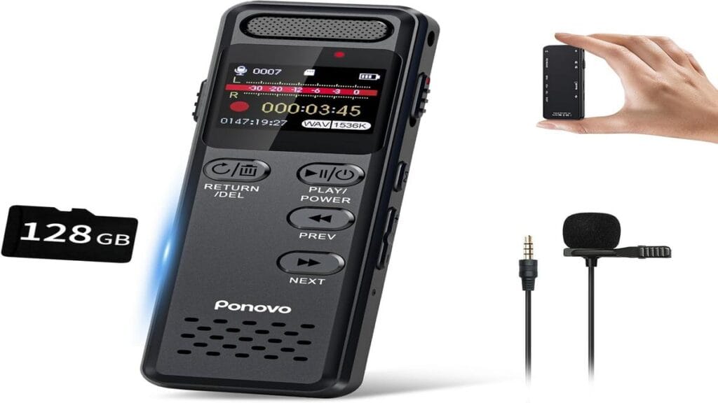 Compact 160GB voice recorder, enhances audio experience with 10 transformative features.