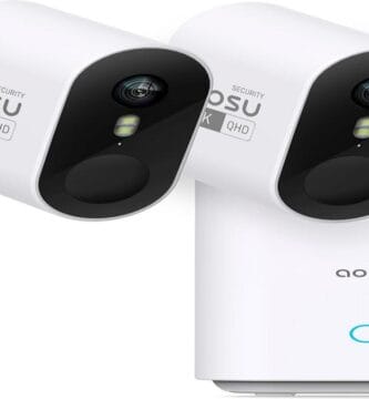 "10 benefits of AOSU Wireless Cameras illustrated in vibrant icons and text."