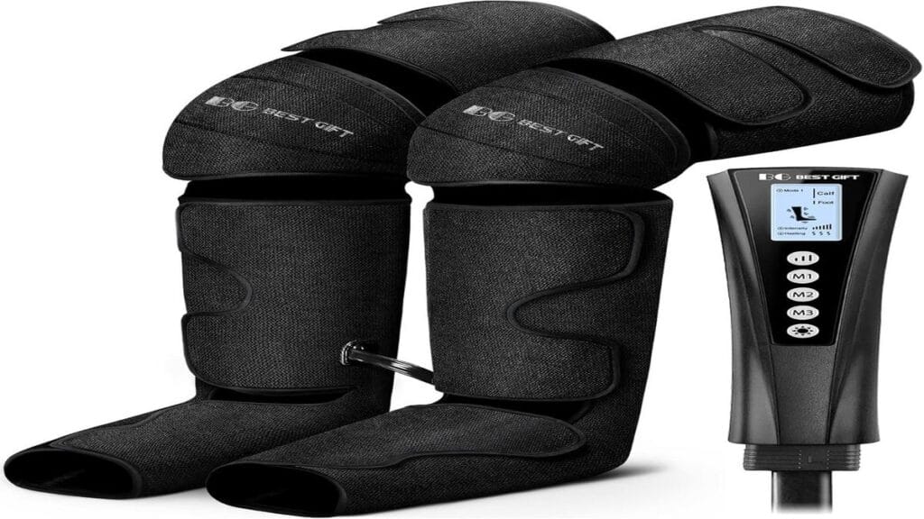 Image of an air compression leg massager for enhanced comfort and health benefits.