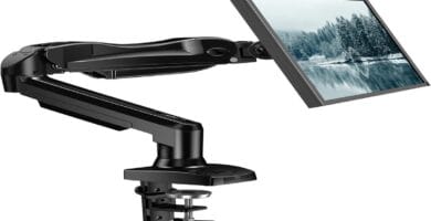 HUANUO Monitor Mount enhances workspace; offers versatility and improved organization.