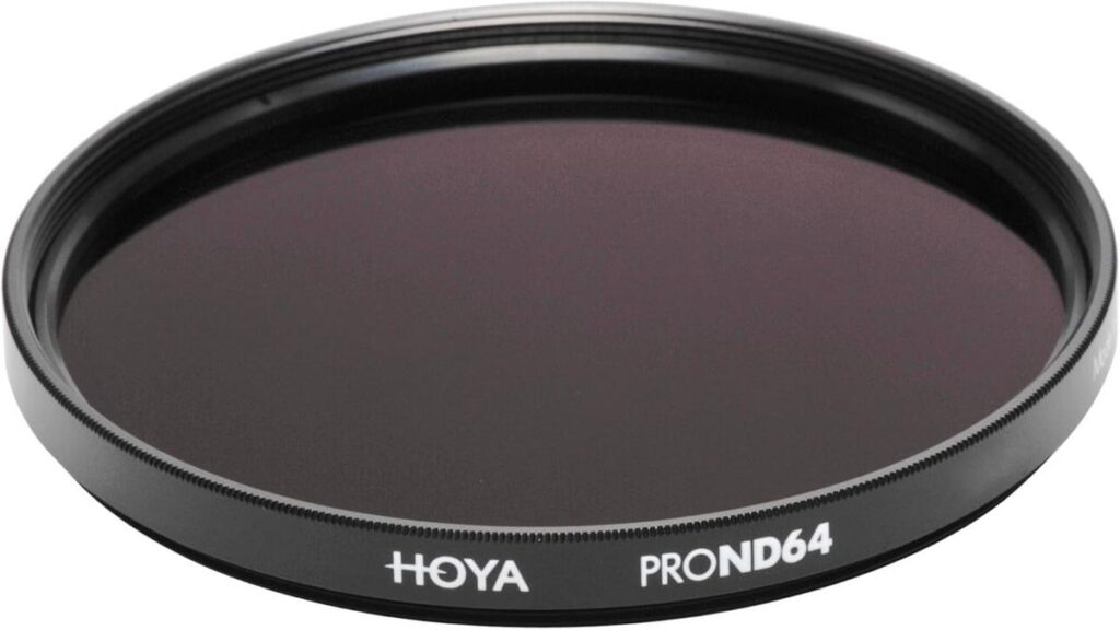"Blue Hoya Pro ND 64 Filter on white background, a must-have tool for photographers."