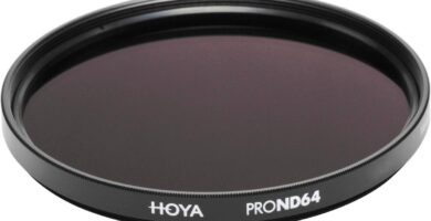 Hoya 62 mm Pro ND 64 Filter packaging, highlighting its photography benefits.