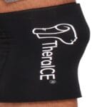 TheraICE Knee Ice Pack Wrap for effective pain relief displayed in sleek black design.