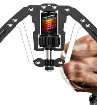 EAST MOUNT Twister Arm Exerciser promoting home workout benefits with 10 reasons listed.