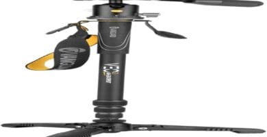 Monopod with detachable legs and tilt head, ideal for versatile photography setups.