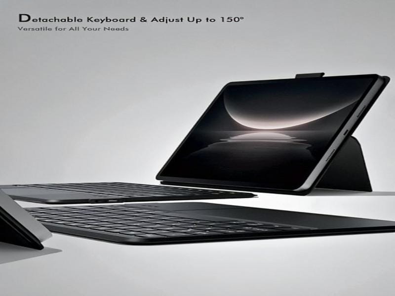 Tablet with a revolutionary keyboard case, transforming it into a versatile device.