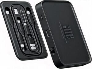JSAUX 7-in-1 USB C Hub showcasing multiple connectivity ports on a sleek, modern design.