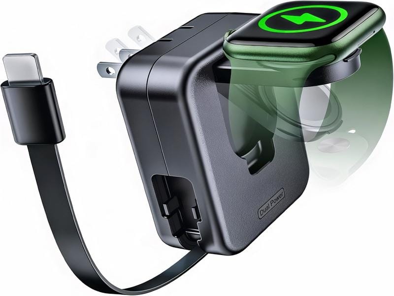Sleek wireless charger on a desk, eliminating cable clutter for easy device charging.