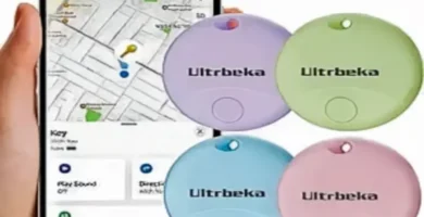 "Ultrbeka Air Tag 4 Pack: Never lose your items again with precision tracking devices."