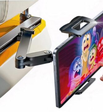 Backseat Entertainment Hub for stress-free road trips with kids playing on tablets