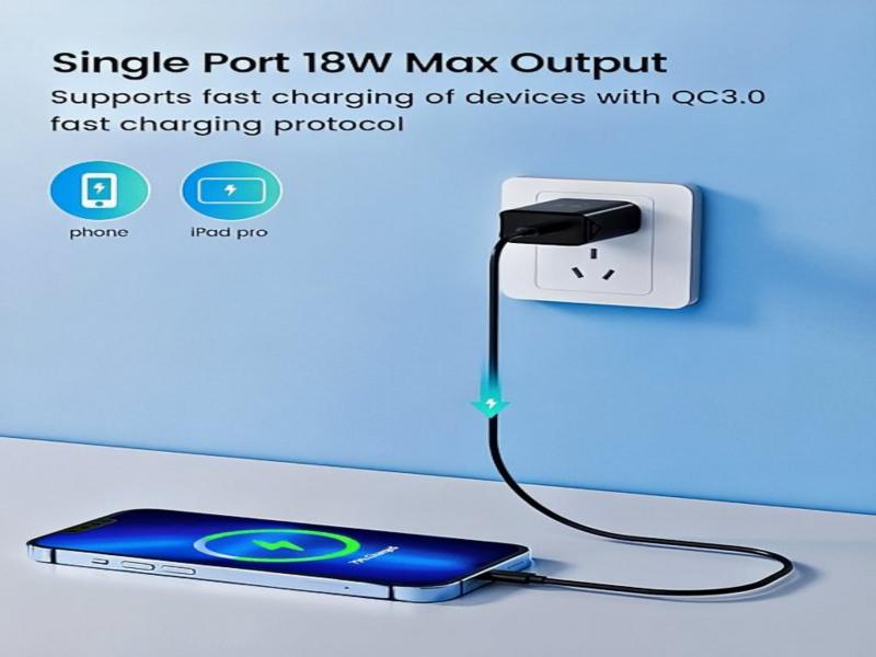 An image of the TOPWE USB Charger Revolution, featuring a sleek, compact design for rapid charging.