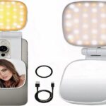 MagSafe Selfie Light illuminating smartphone, enhancing photo quality with adjustable brightness.