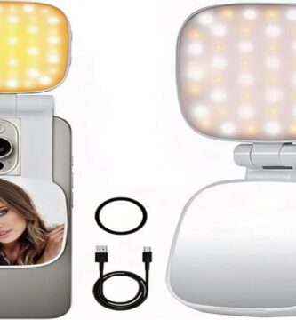 MagSafe Selfie Light illuminating smartphone, enhancing photo quality with adjustable brightness.