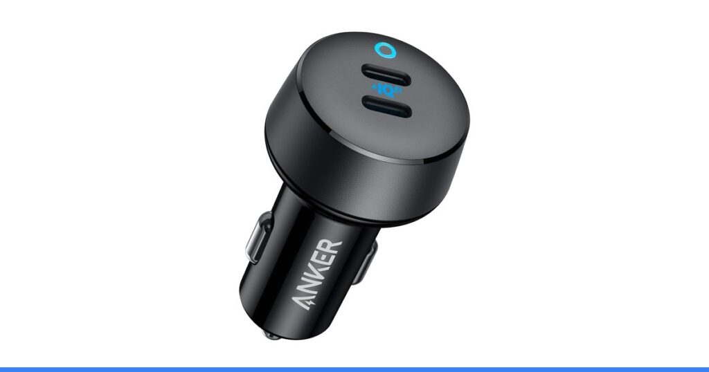 Anker 40W 2-Port PowerIQ 3.0 USB C Fast Charging Car Charger