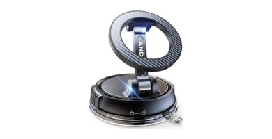 ANDERY Car Phone Holder for Magsafe [78+LBS Strongest Suction & 2400gf Strongest Magnetic] 360° Adjustable Car Phone Mount, Phone Holders for Your Car for iPhone 17-12 Pro Max Plus Air, Carbon Fiber