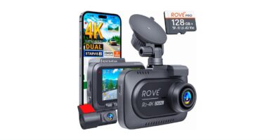 ROVE R2-4K Dual Dash Cam Front and Rear, STARVIS 2 Sensor, Free 128GB Card