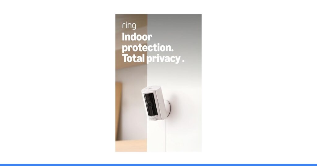 Ring Indoor Cam, Home or business security in 1080p HD video, White