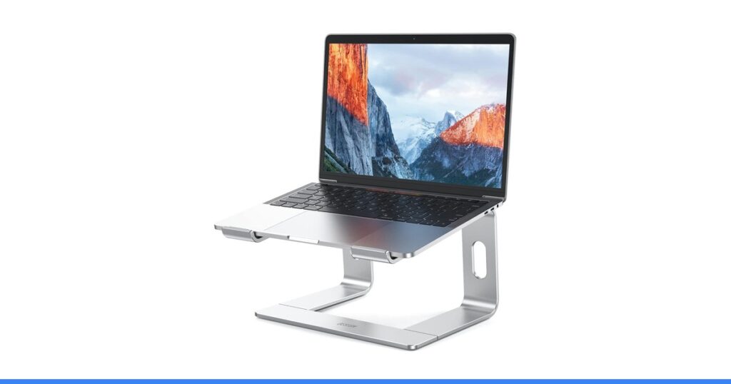 BESIGN LS03 Aluminum Laptop Stand, Ergonomic Detachable Computer Stand, Notebook Riser, Laptop Mount Compatible with Air, Pro, Dell, HP, Lenovo More 10-15.6" Laptops, Silver