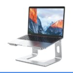 BESIGN LS03 Aluminum Laptop Stand, Ergonomic Detachable Computer Stand, Notebook Riser, Laptop Mount Compatible with Air, Pro, Dell, HP, Lenovo More 10-15.6" Laptops, Silver