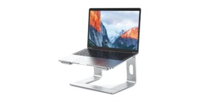BESIGN LS03 Aluminum Laptop Stand, Ergonomic Detachable Computer Stand, Notebook Riser, Laptop Mount Compatible with Air, Pro, Dell, HP, Lenovo More 10-15.6" Laptops, Silver