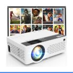 TMY V08 1080P Mini Portable Projector, 2-way Bluetooth, with 80in Screen included
