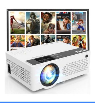 TMY V08 1080P Mini Portable Projector, 2-way Bluetooth, with 80in Screen included